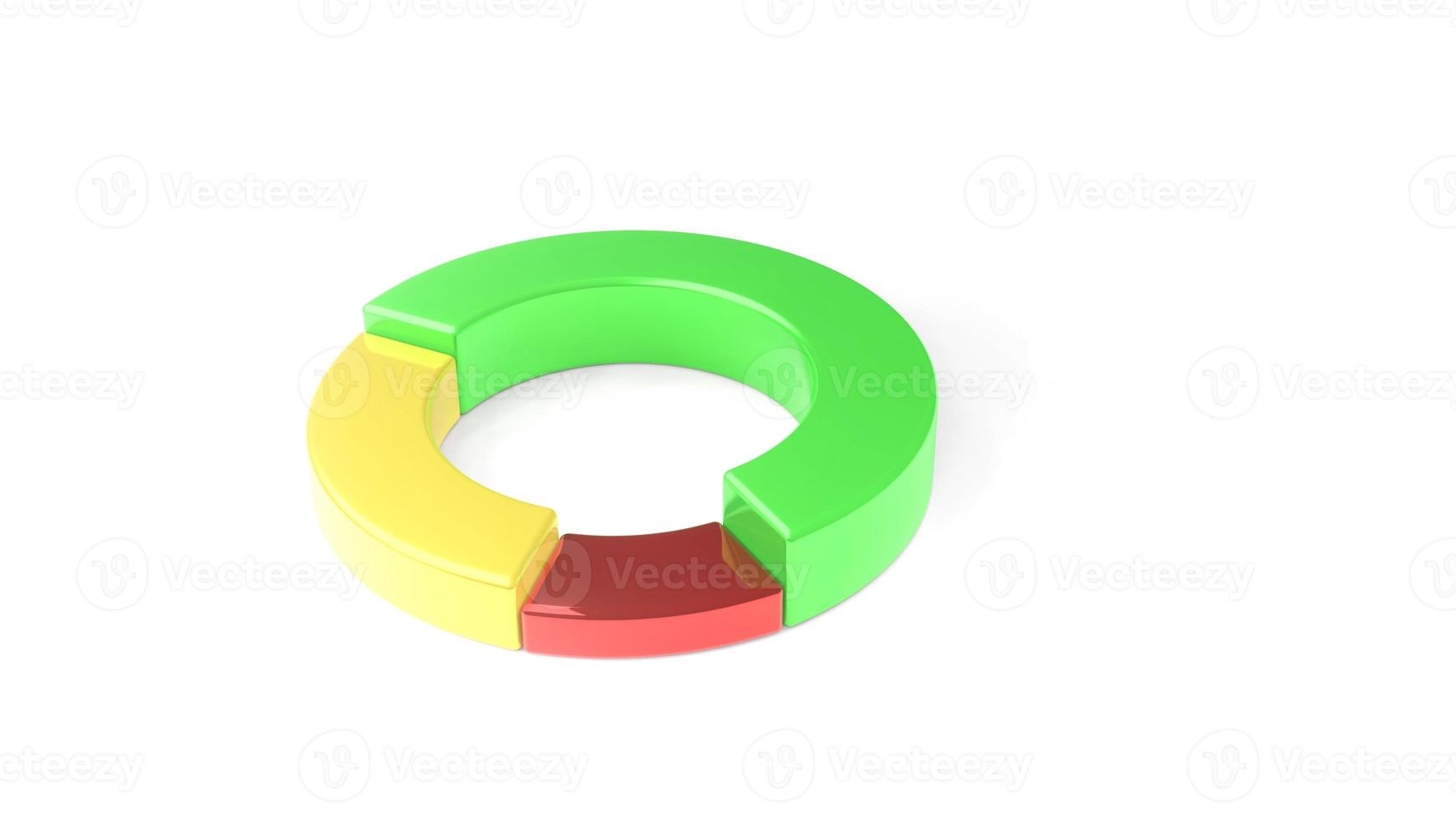 3d business  Graph and diagram chart business concept. photo