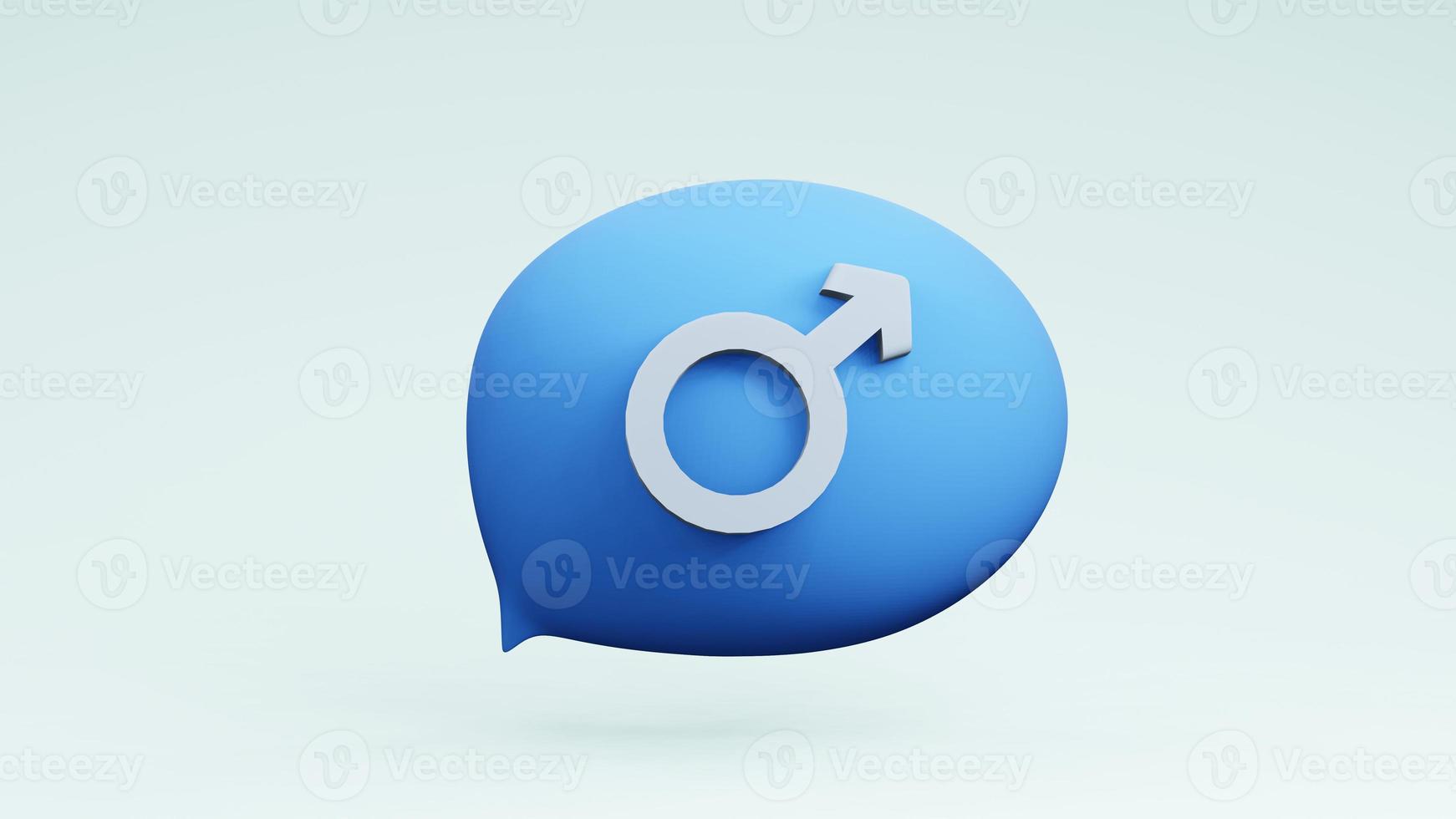 speech bubbles thinking balloon with sex symbol Infographic design 3d rendering photo