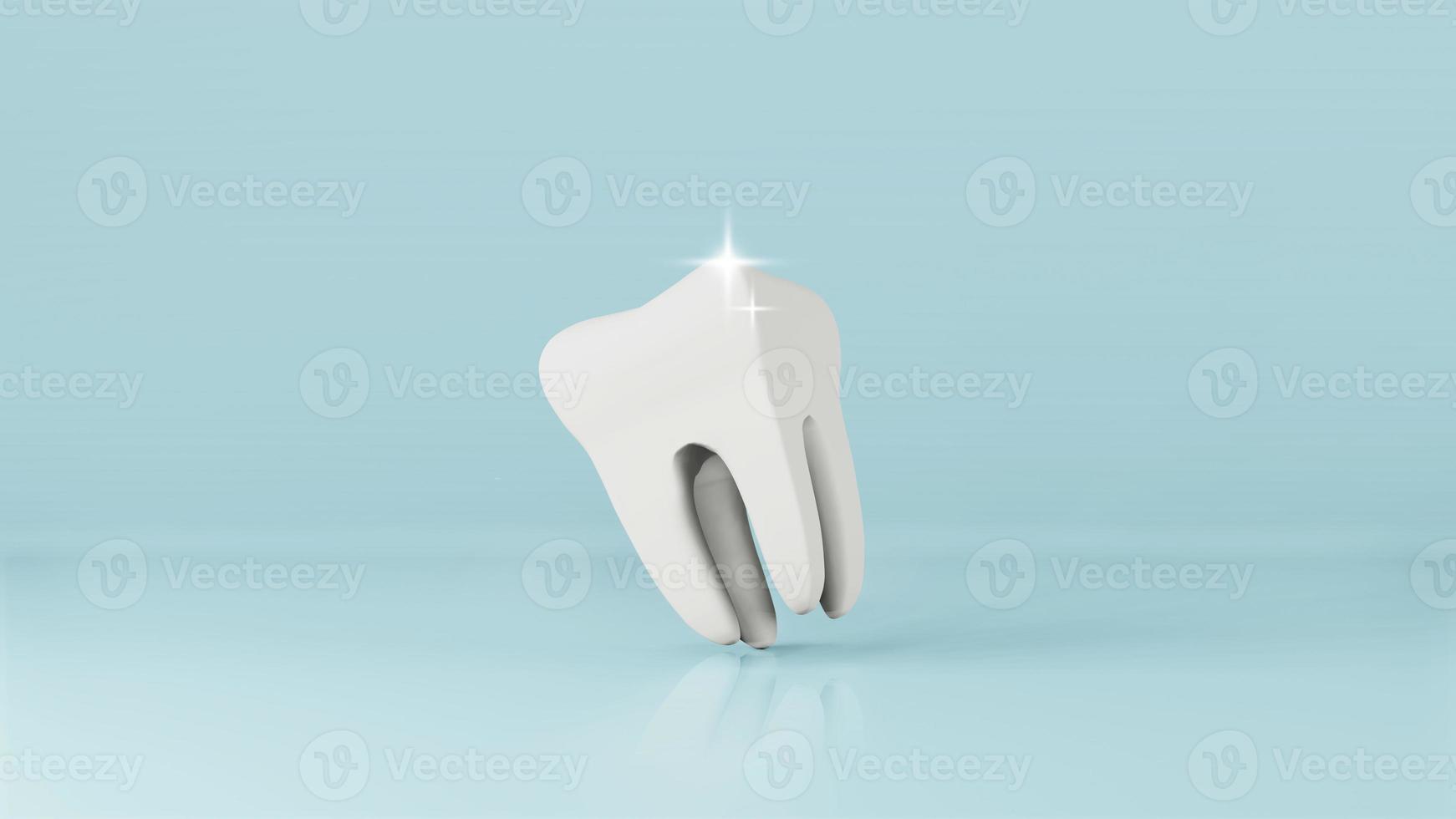 Dental model of premolar tooth, 3d rendering photo