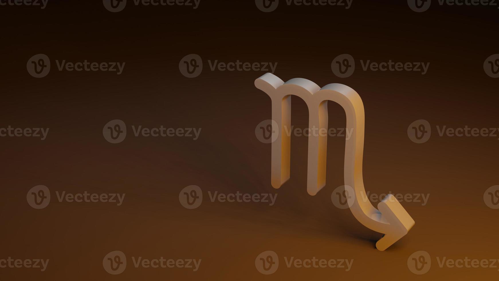 zodiac symbol SCORPIO signs 3D rendering photo