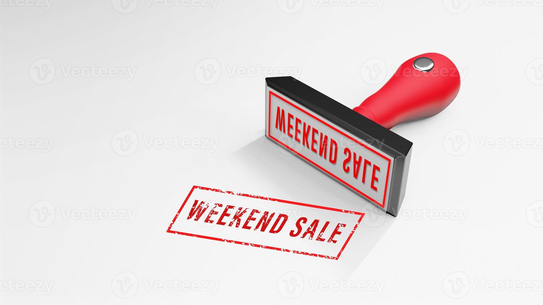 WEEKEND SALE rubber Stamp 3D rendering photo
