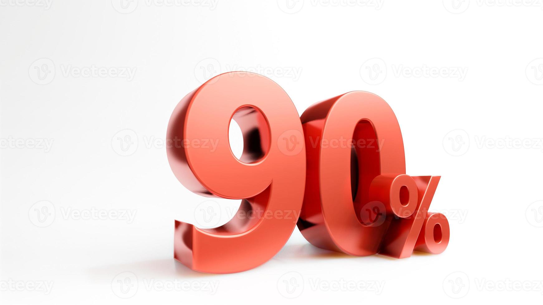 Red price promotion symbol , 3D render photo