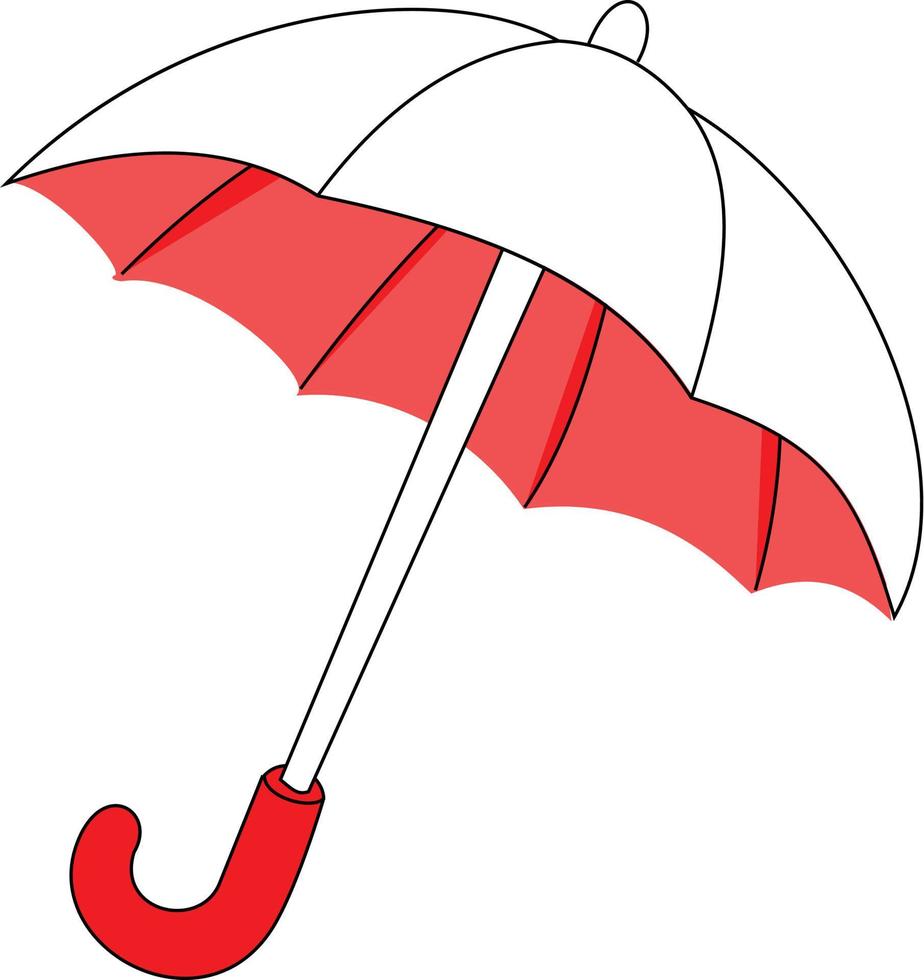 a nice umbrella use in winter vector