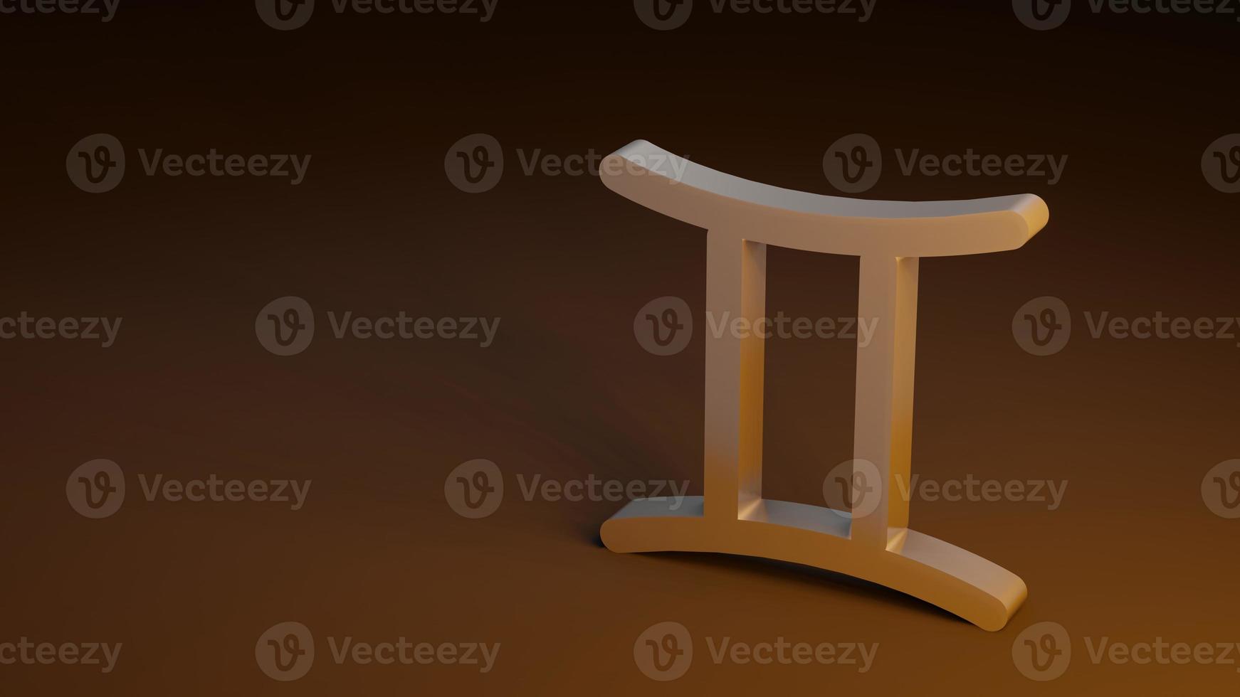 zodiac symbol GEMINI signs 3D rendering photo