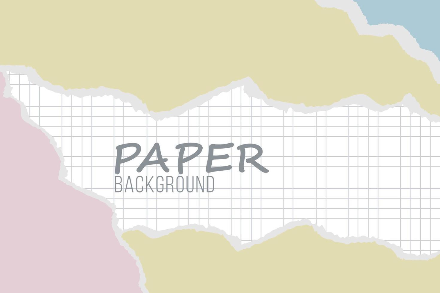 Ripped paper background mockup pastel diy craft vector