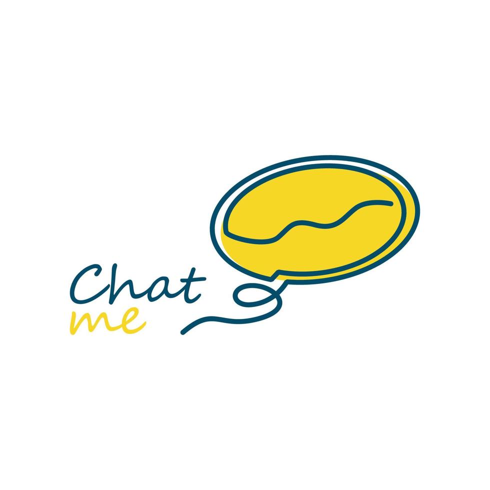 Chat with balloons. Creative Idea logo design. Vector illustration