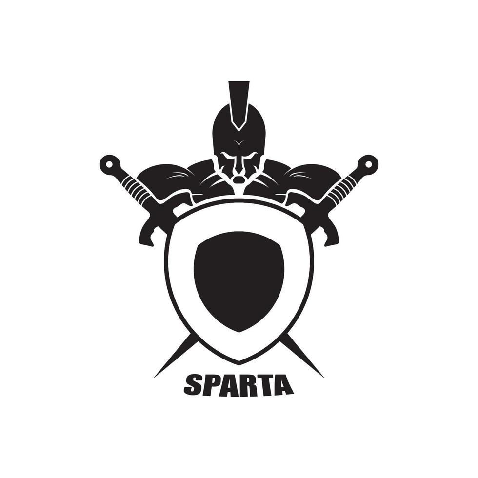 Spartan Shield Vector Illustration, Massive Muscle Flex