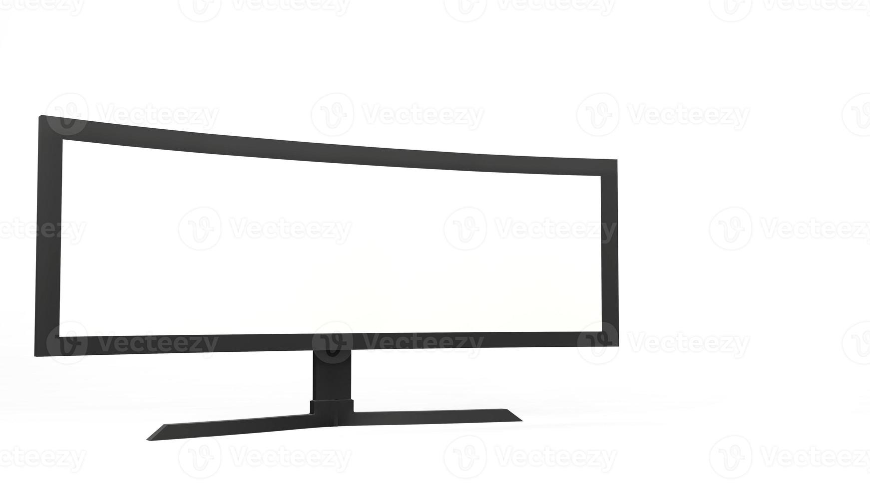 Computer Monoblock Monitor Display Isolated , 3D render photo