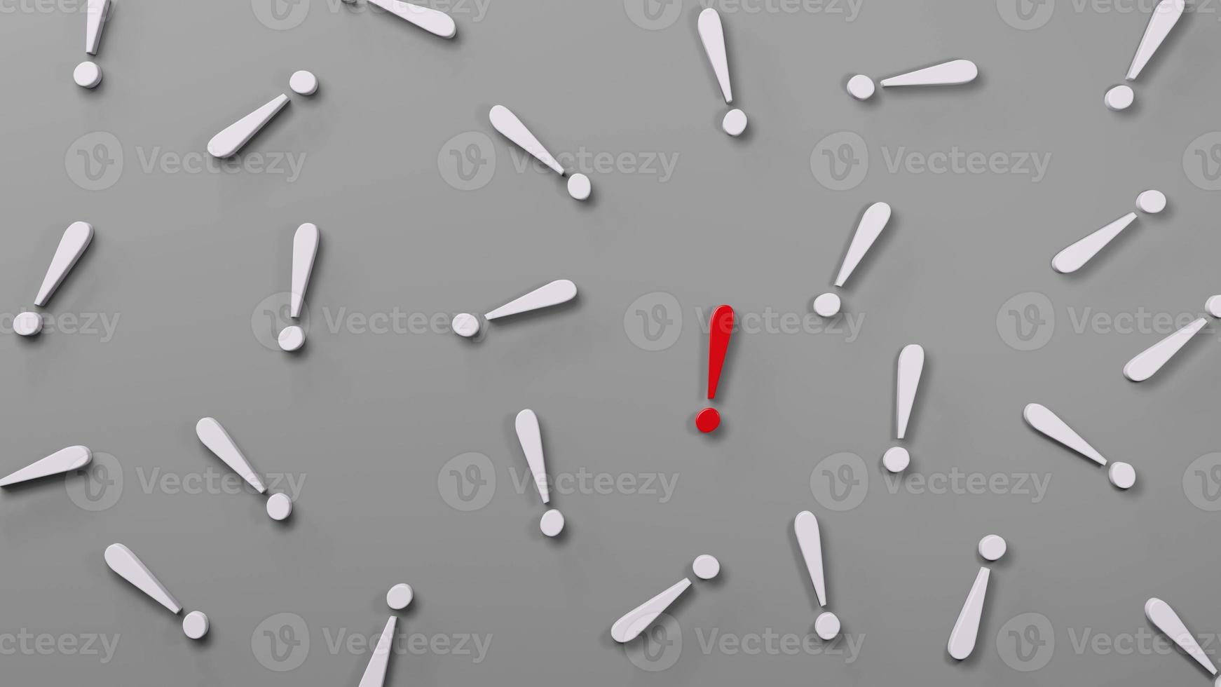 exclamation mark abstract background , 3D rendering photo