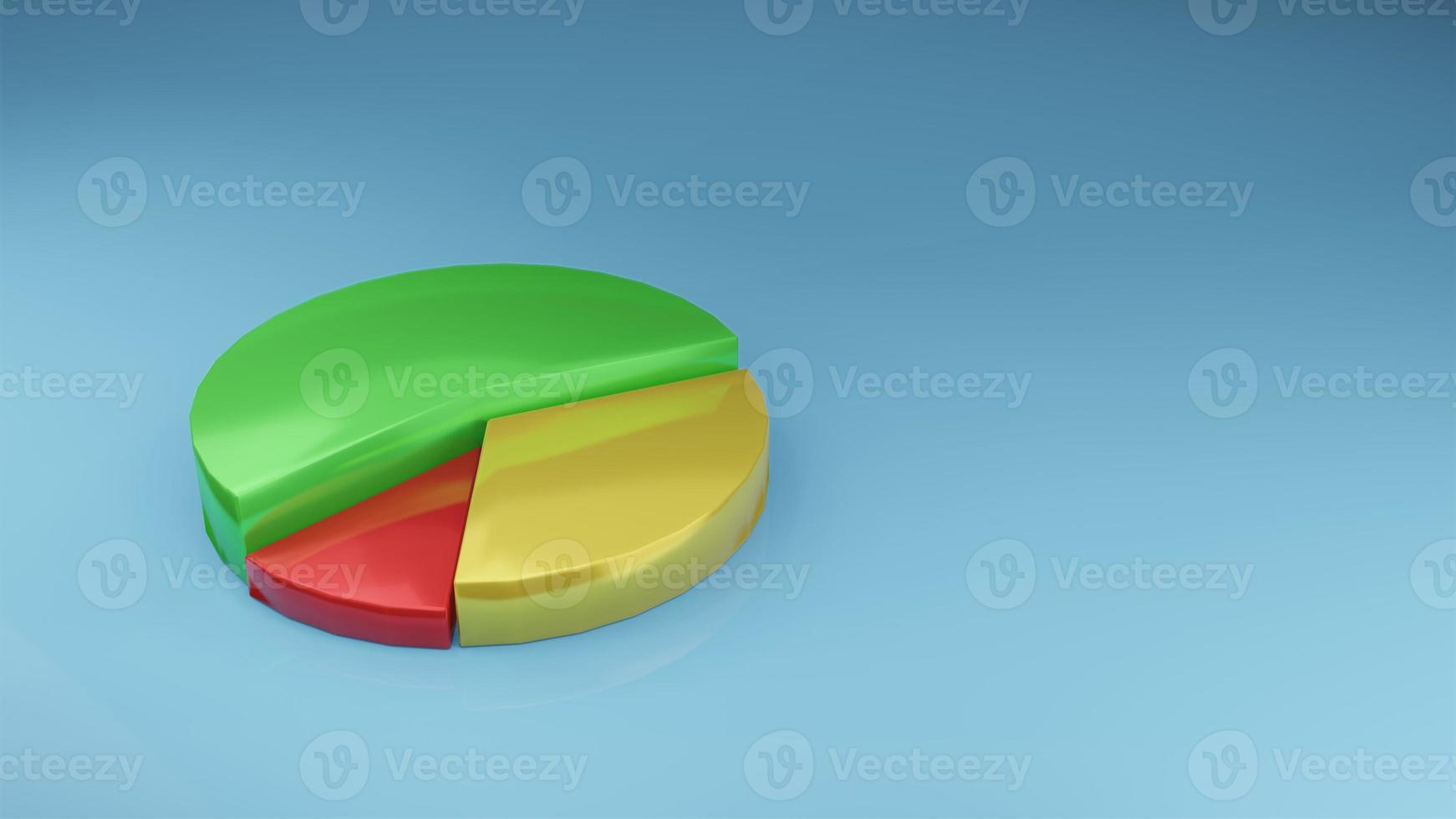 3d business  Graph and diagram chart business concept. photo