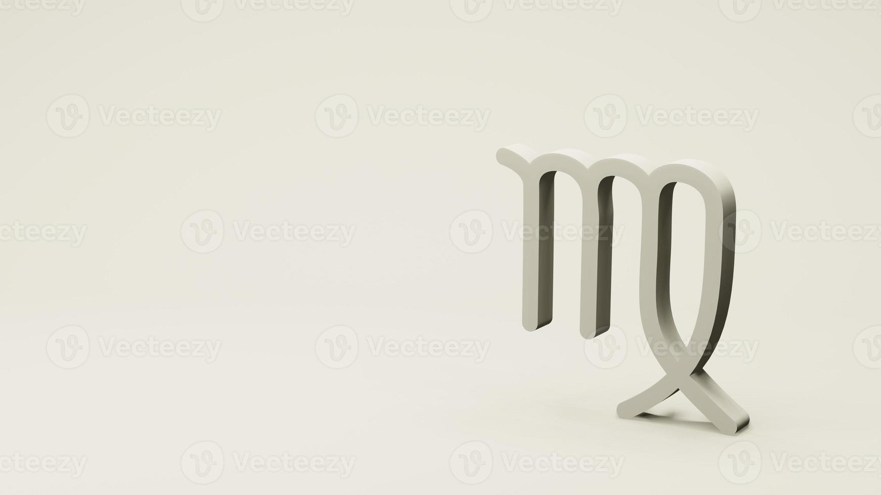 zodiac symbol VIRGO signs 3D rendering photo