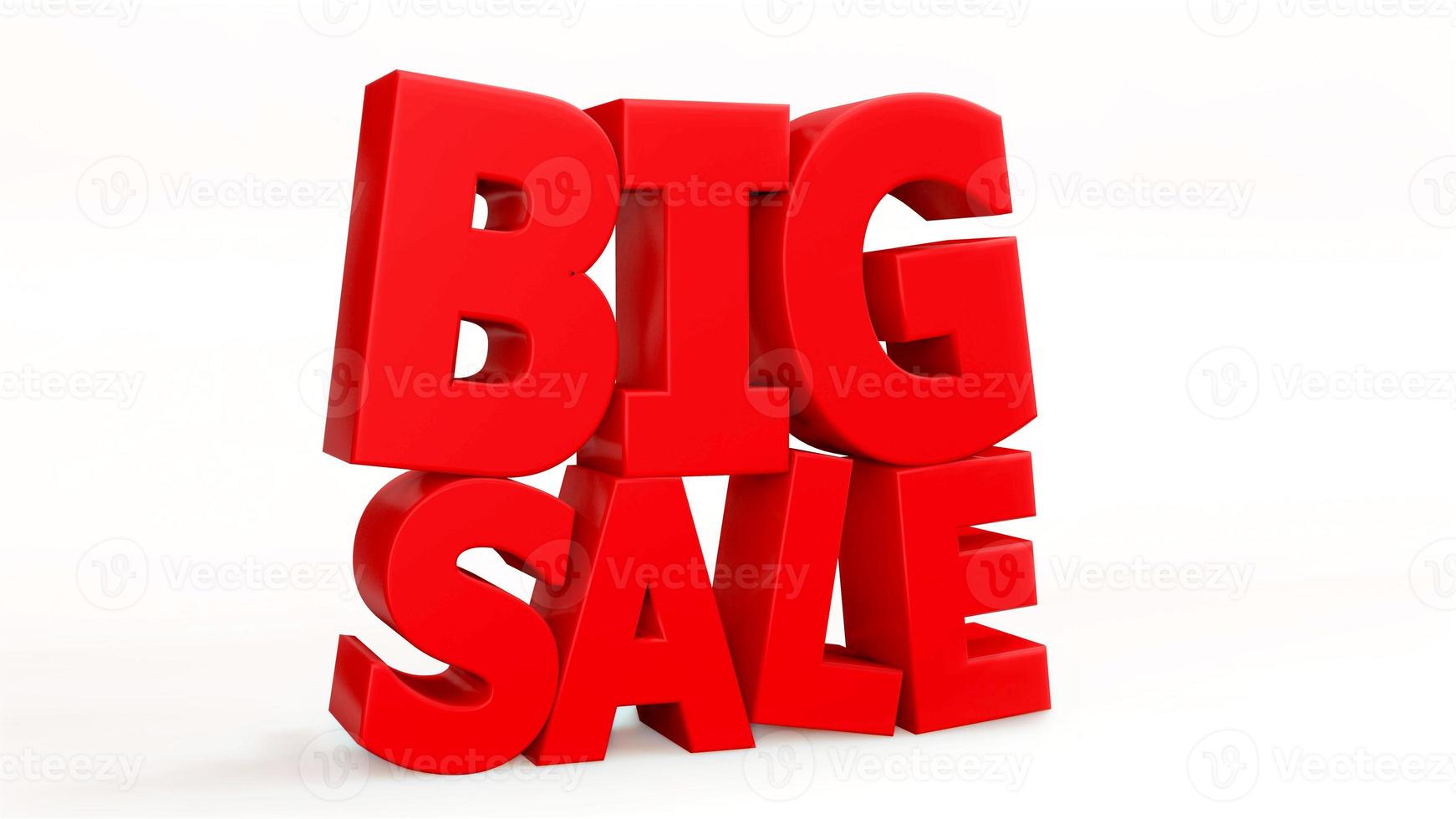 3d  BIG sale word  , 3D render photo