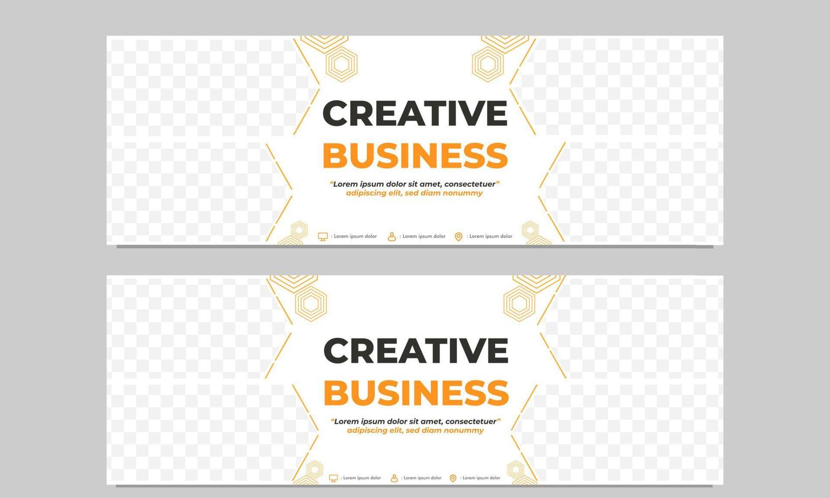 creative business horizontal banner template vector
