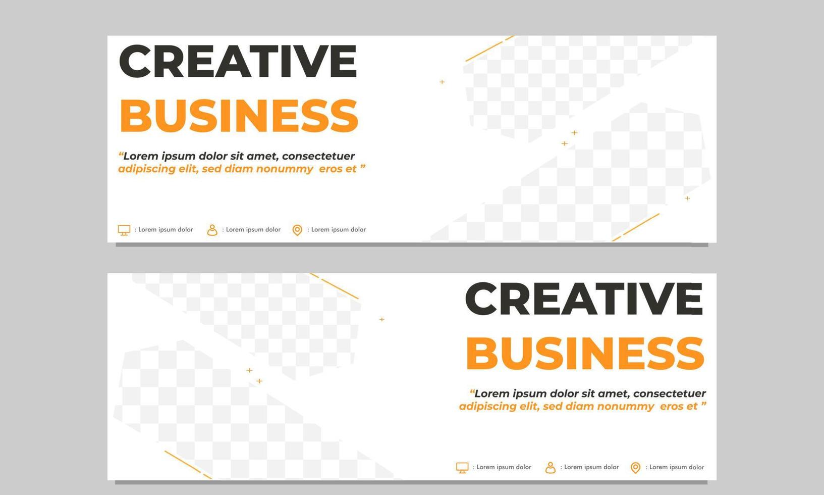 creative business horizontal banner template vector