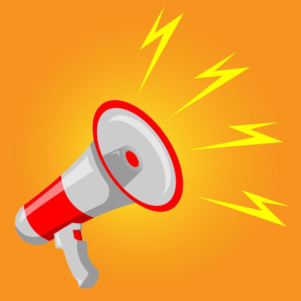 Red Speaker Megaphone vector Design