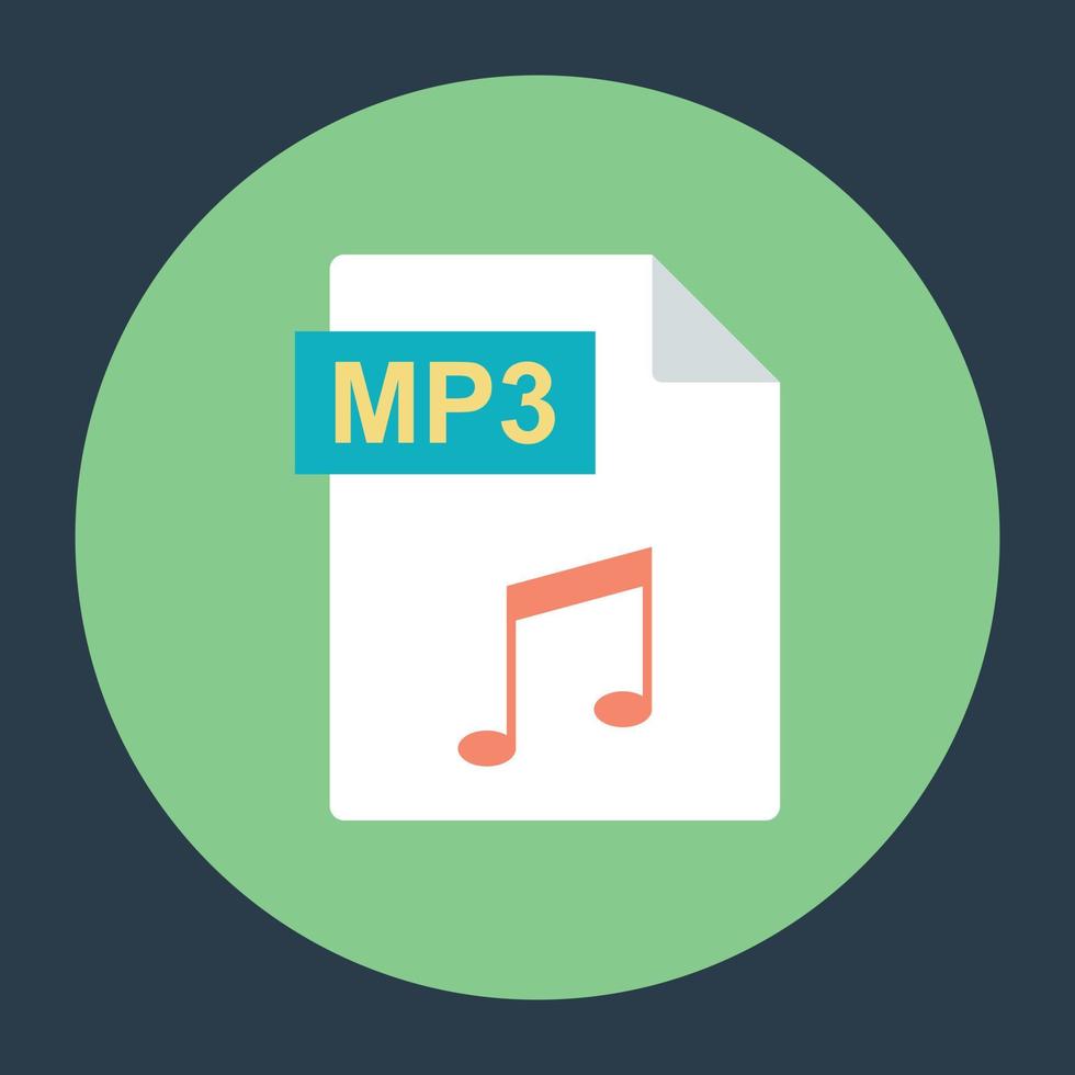 conceptos de archivos mp3 vector