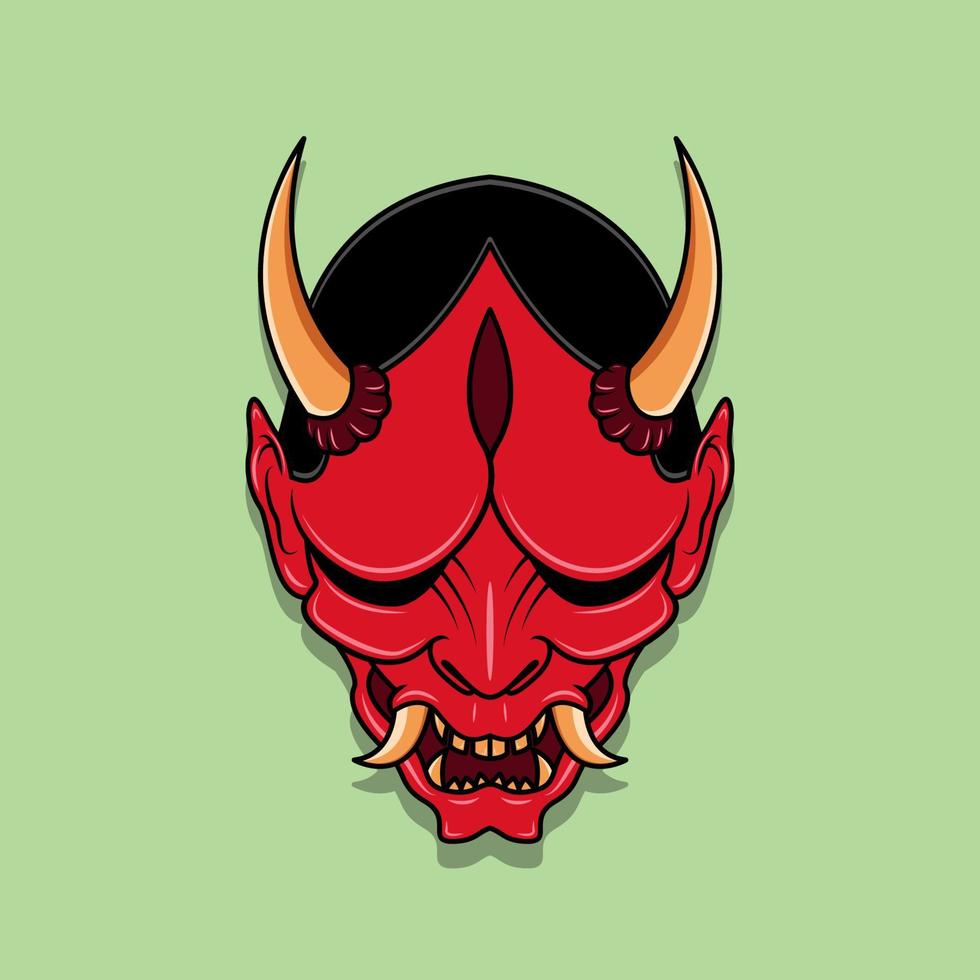 Oni japanese devil mask, Vector illustration eps.10