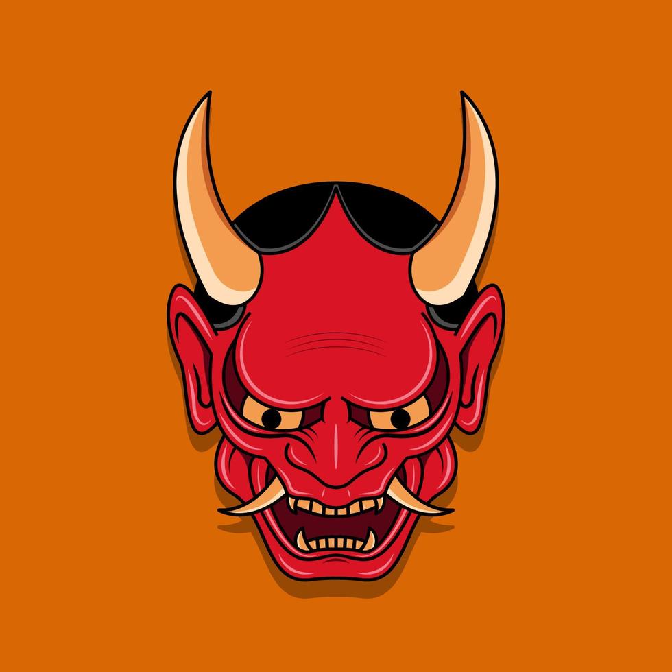 Oni japanese devil mask, Vector illustration eps.10