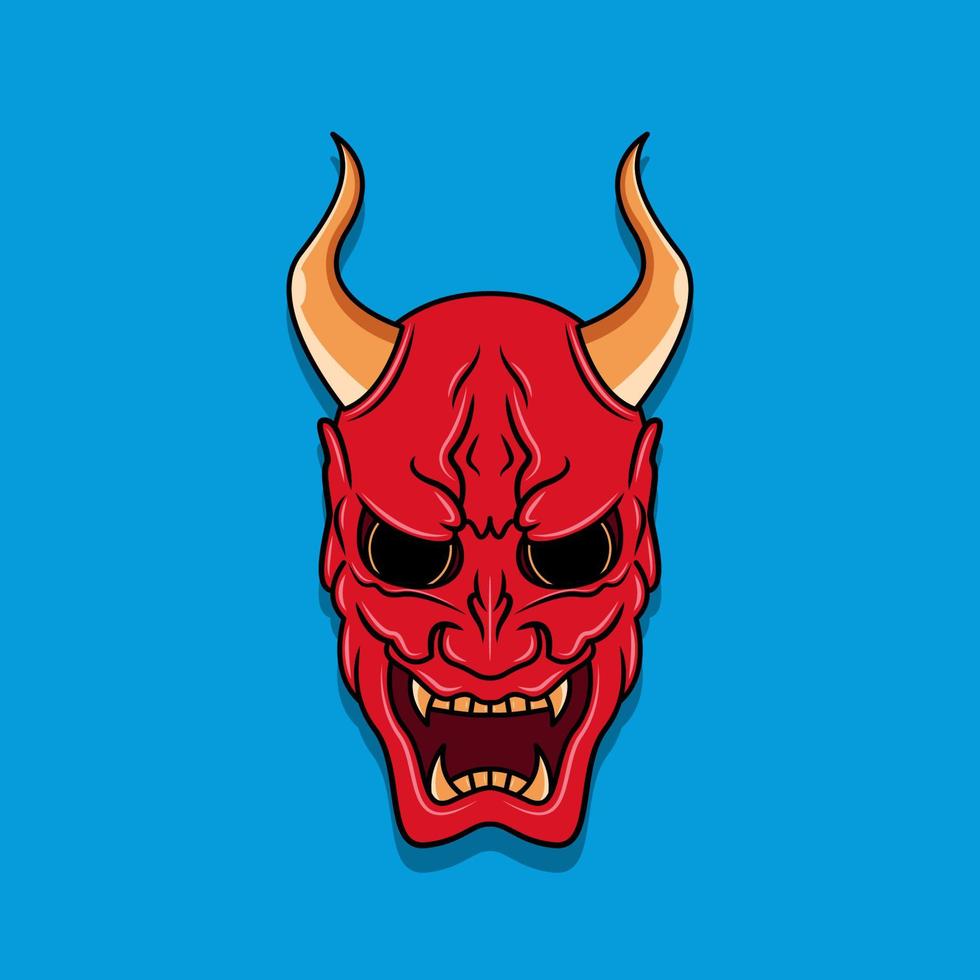 Oni japanese devil mask, Vector illustration eps.10
