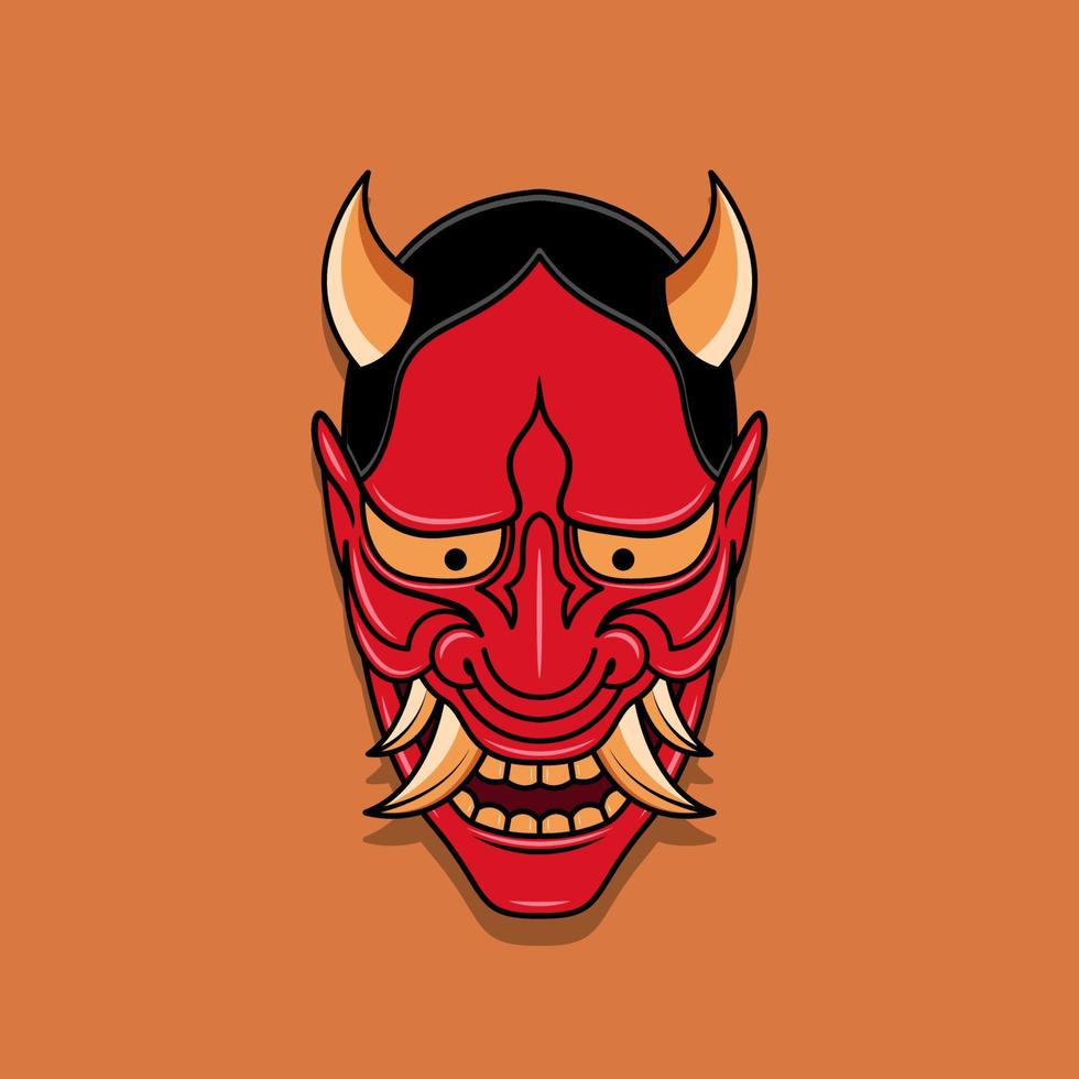 Oni japanese devil mask, Vector illustration eps.10