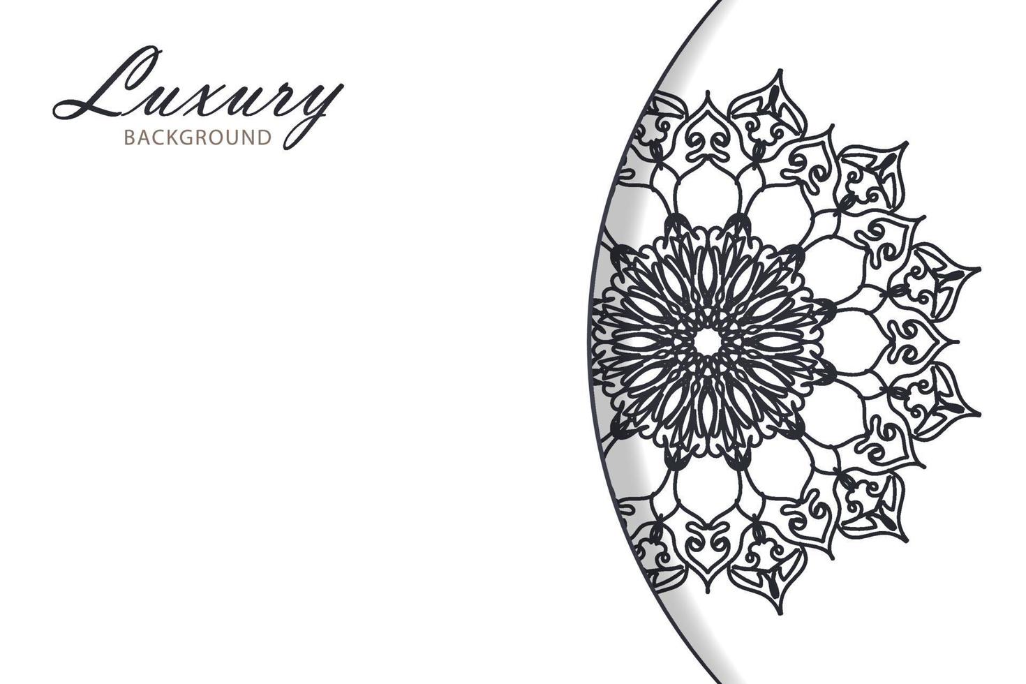 Beautiful vector hand drawn indian ornament mandala on background style.