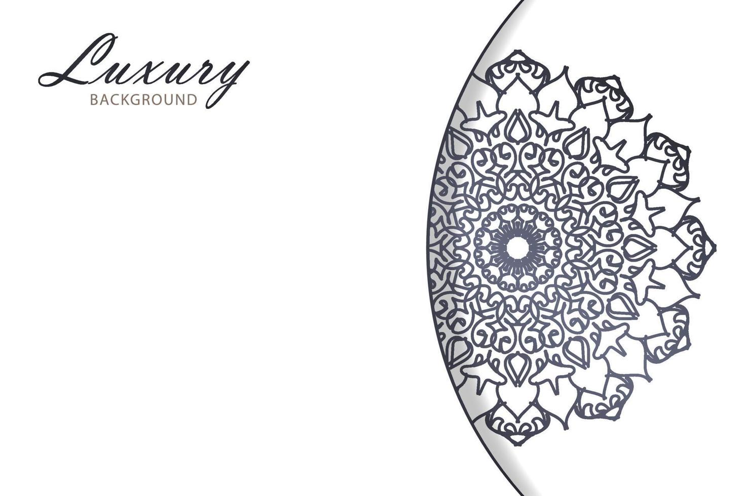 Beautiful vector hand drawn indian ornament mandala on background style.
