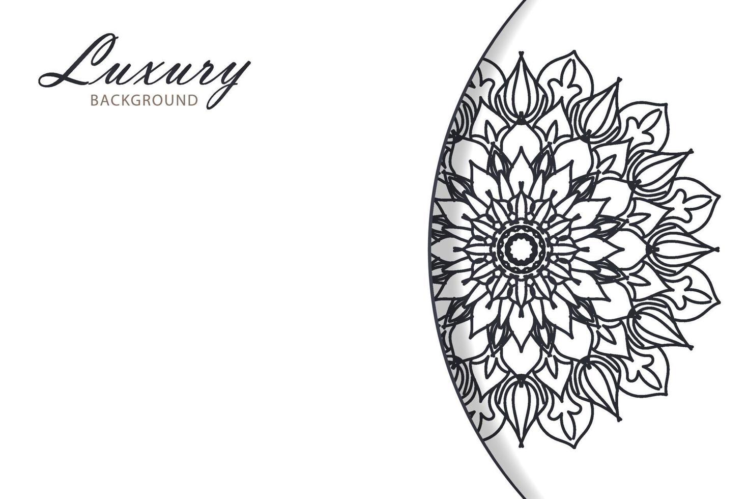 Beautiful vector hand drawn indian ornament mandala on background style.
