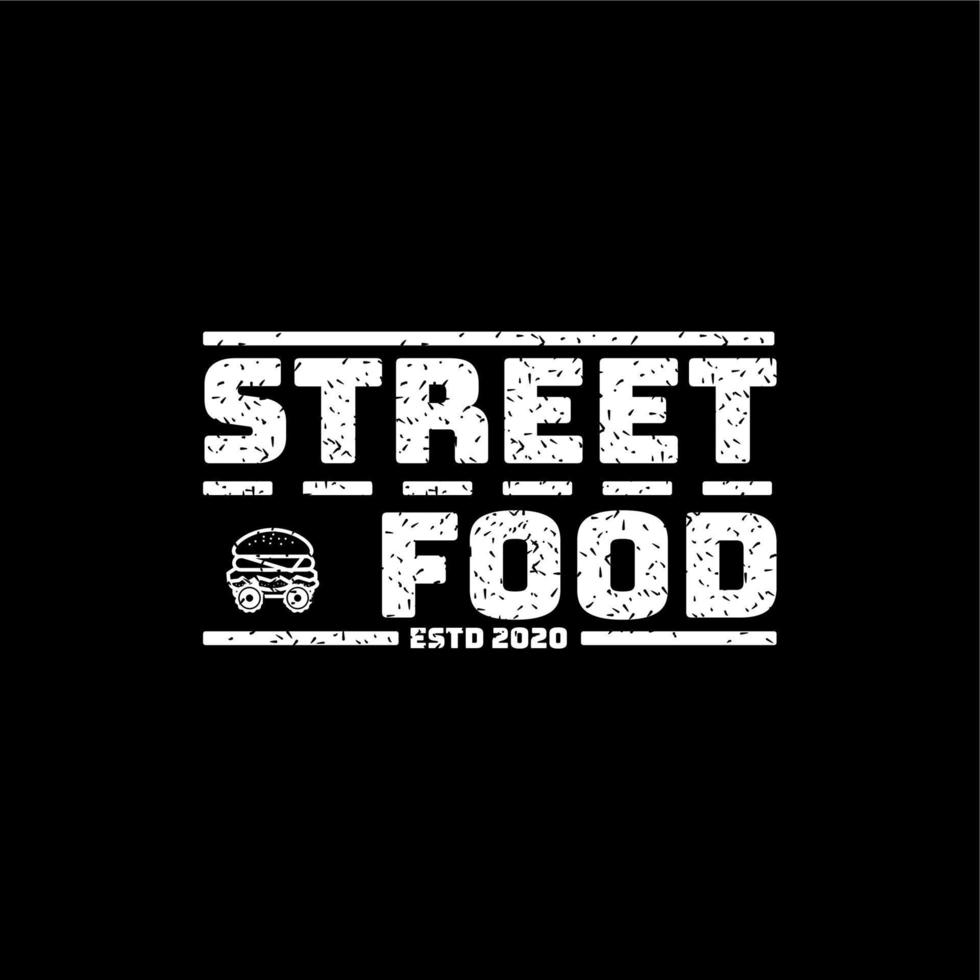 logotipo simple de comida callejera para negocios de alimentos vector