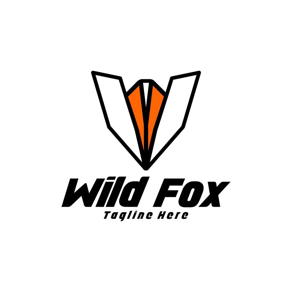 The Letter W logo forms a Fox vector