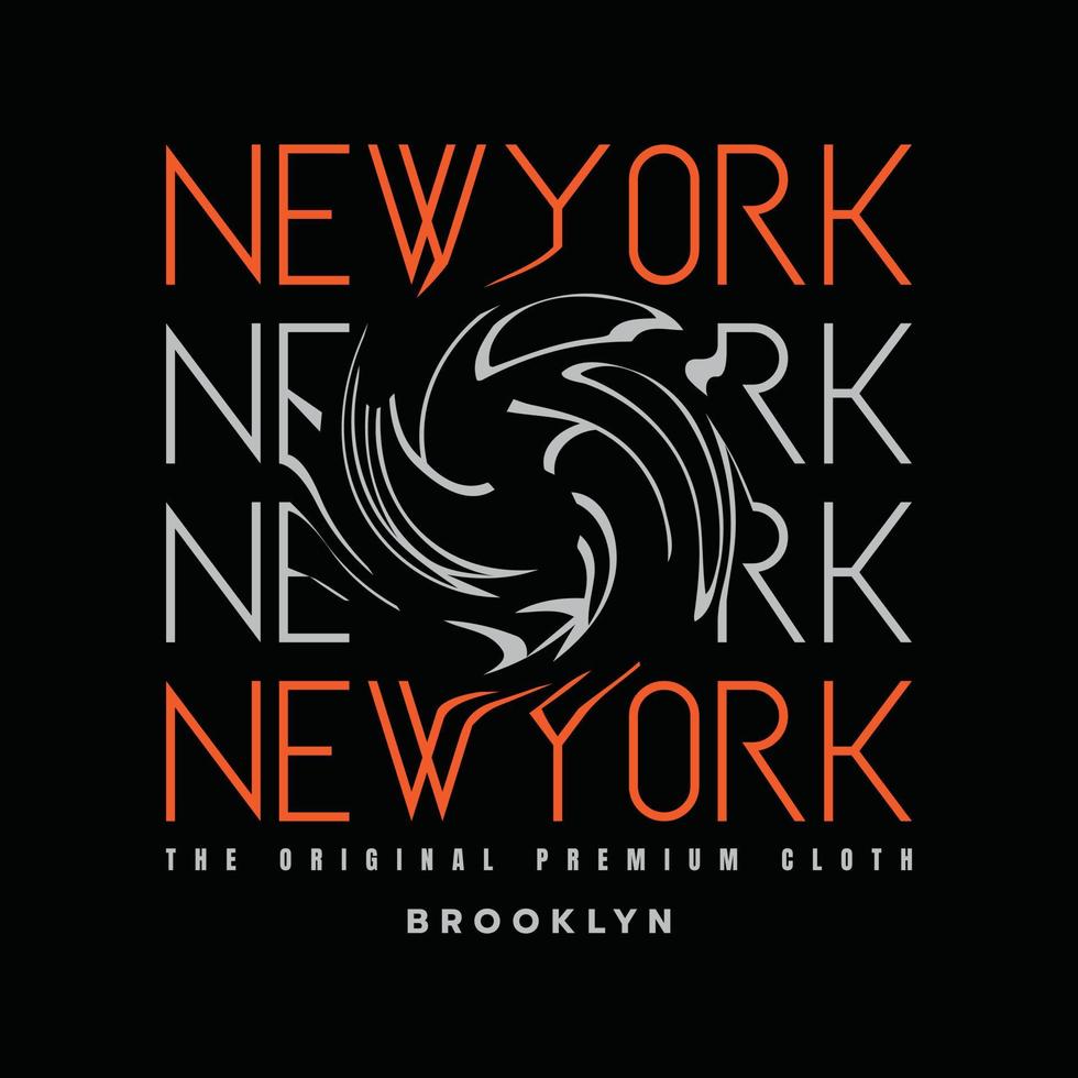 ilustración vectorial y tipografía de Nueva York, perfecta para camisetas, sudaderas con capucha, estampados, etc. vector