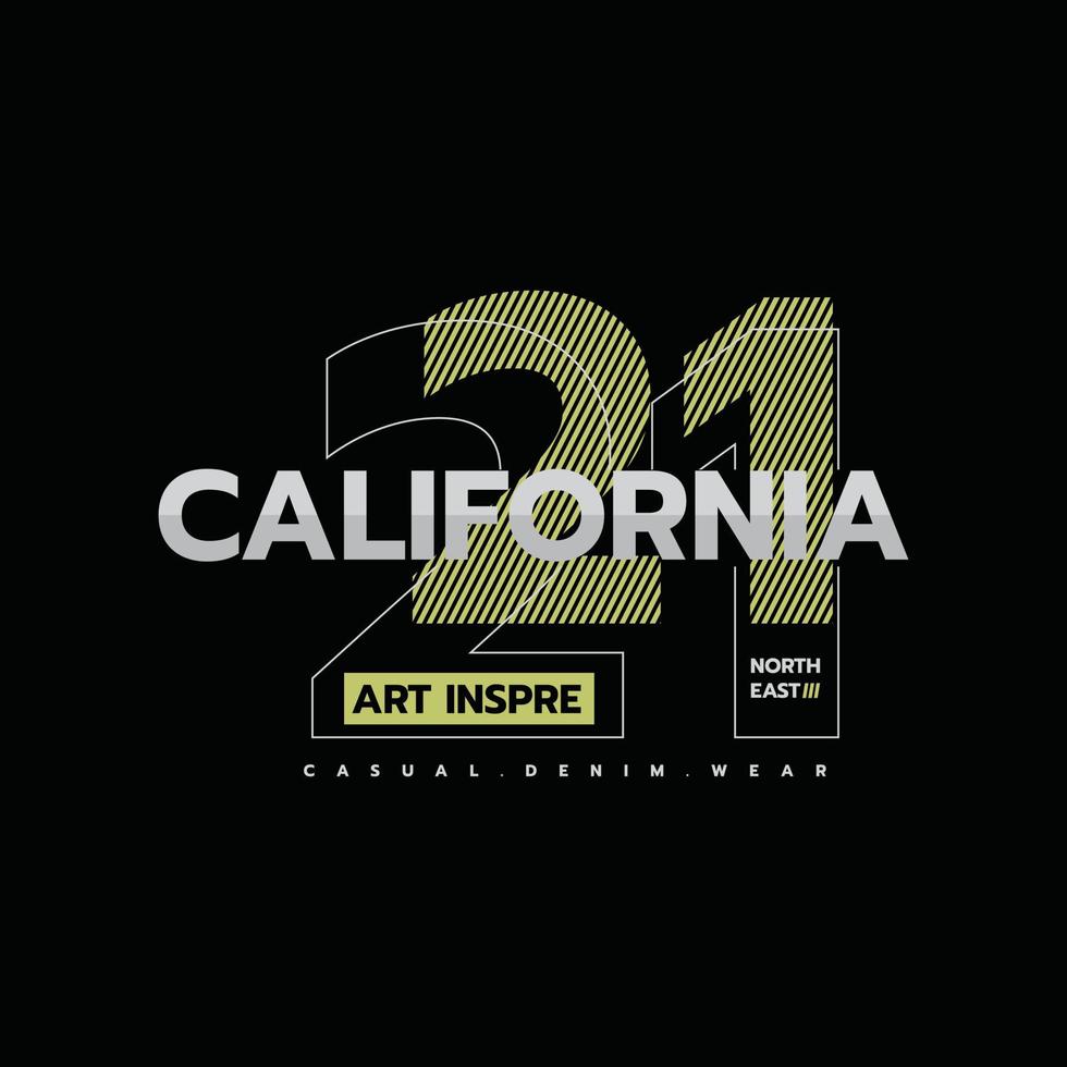 California illustration typography. perfect for t shirt design vector