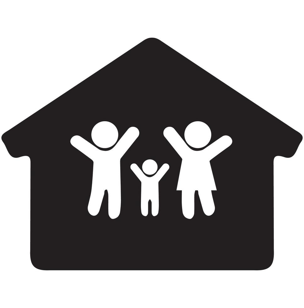 People  family icon stay at home vector
