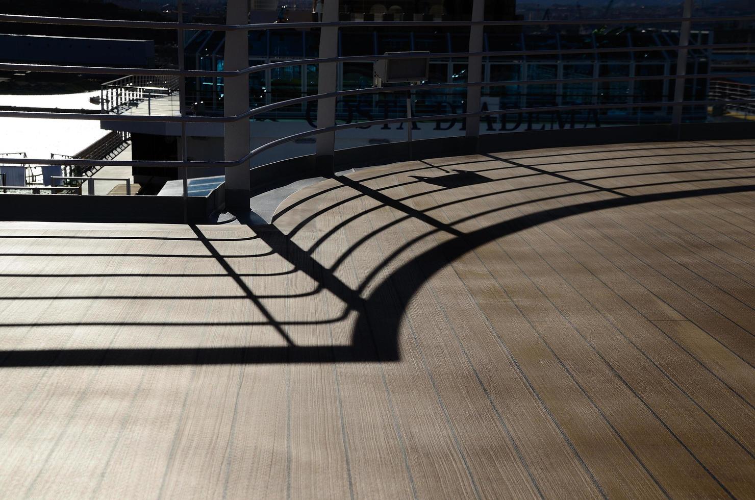 shadow of the railing cruise ship photo