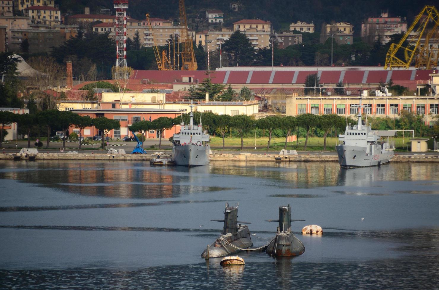 submarines in port photo