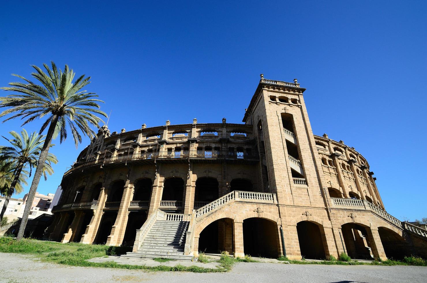 old antique stadium in mallorca photo