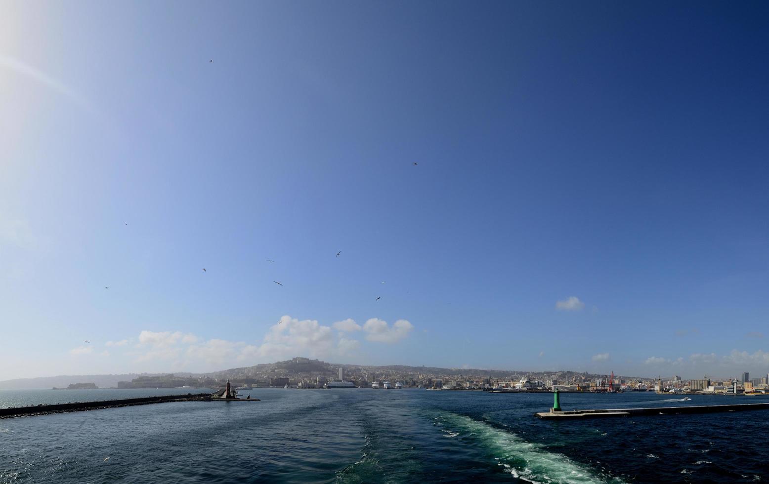 port exit panorama photo