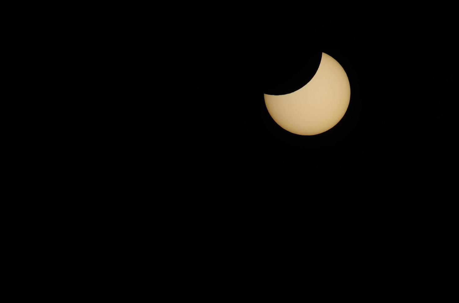 partial solar eclipse black photo