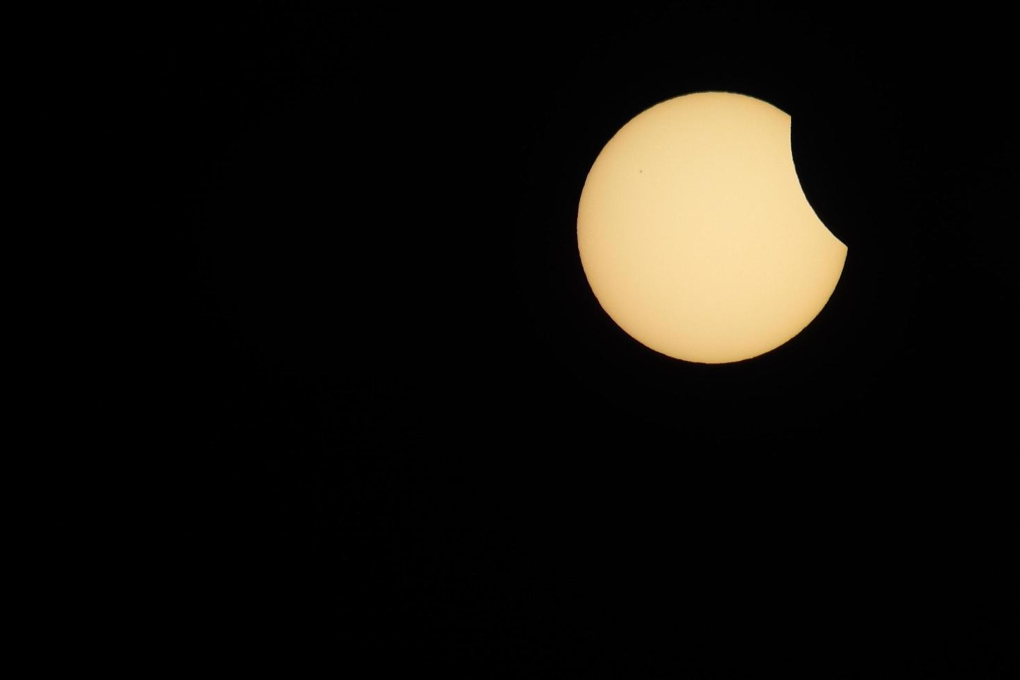 solar eclipse with black sky photo