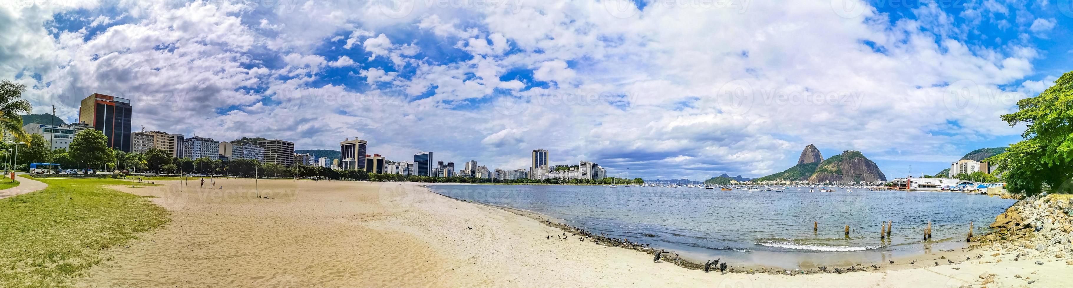 playa de botafogo panorama del paisaje urbano de flamengo urca río de janeiro brasil. foto