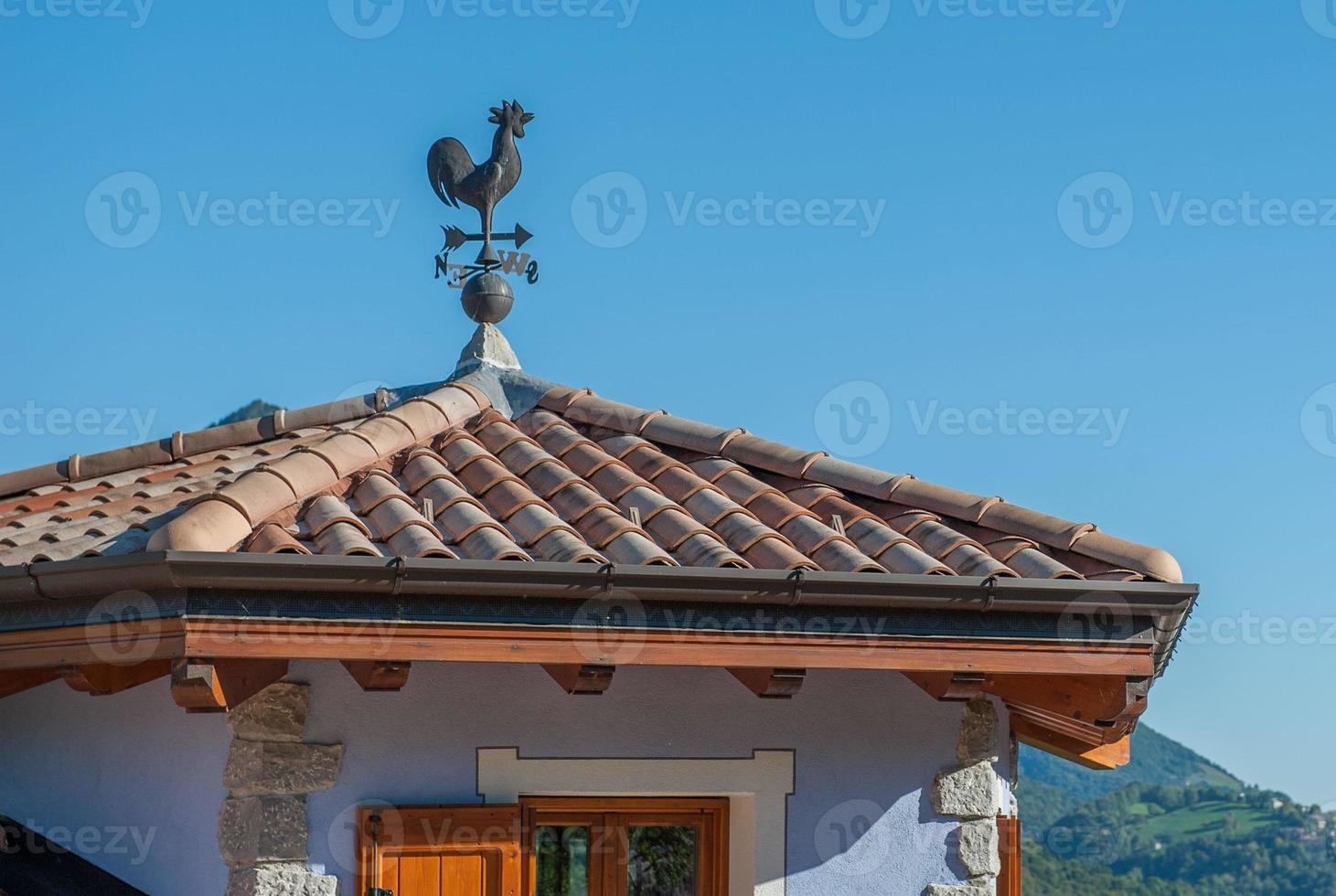 Roof with compass e Wind vane for wind direction photo