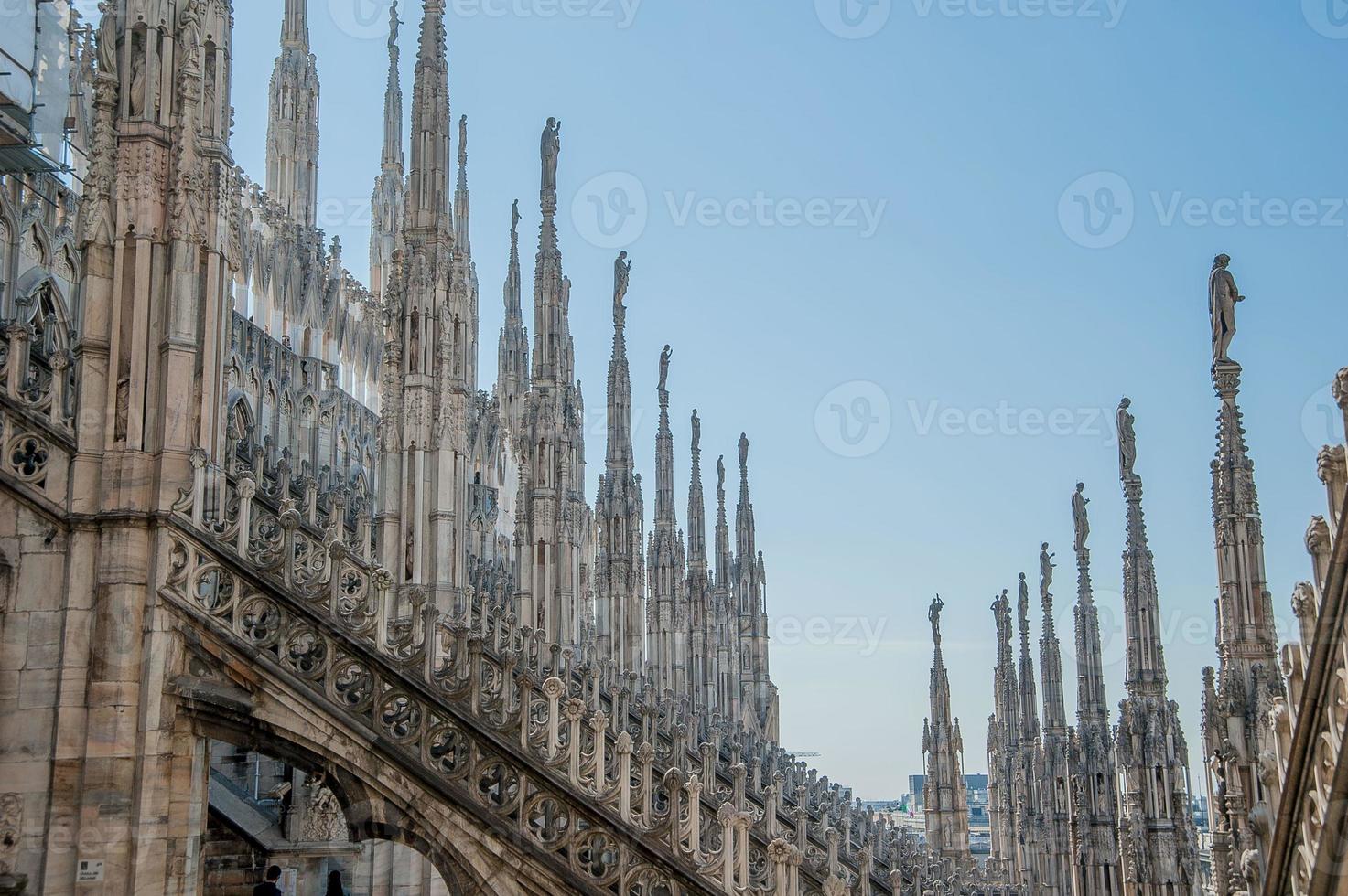 Spiers of the cathedral of Milan photo