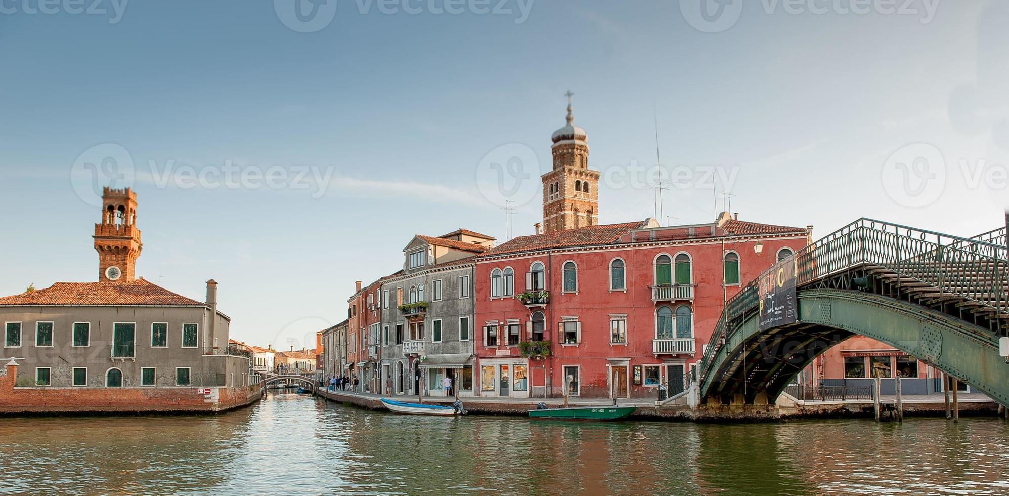 Murano i sland with colorful houses photo