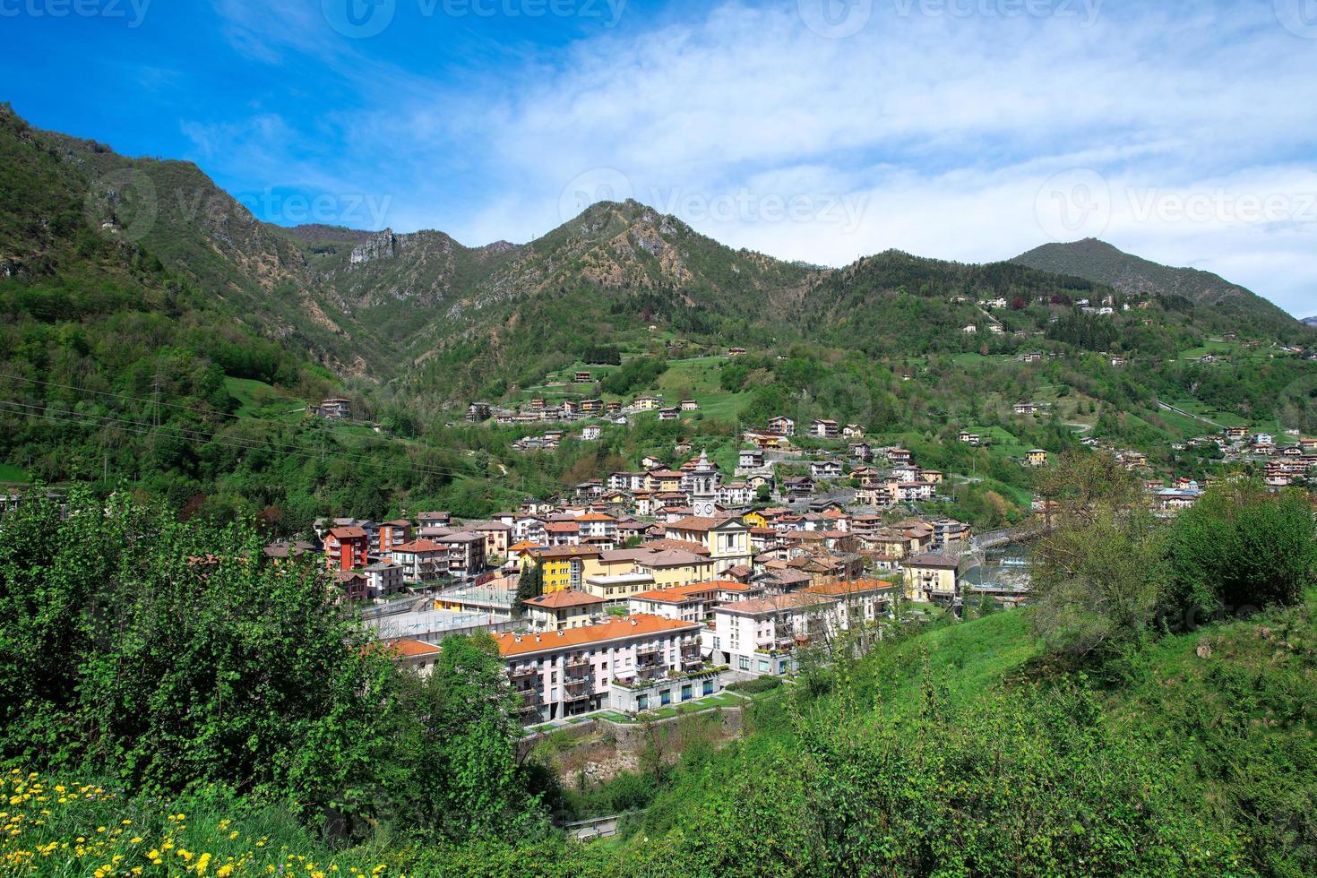 A part of San Pellegrino is immersed in the spring greenery photo