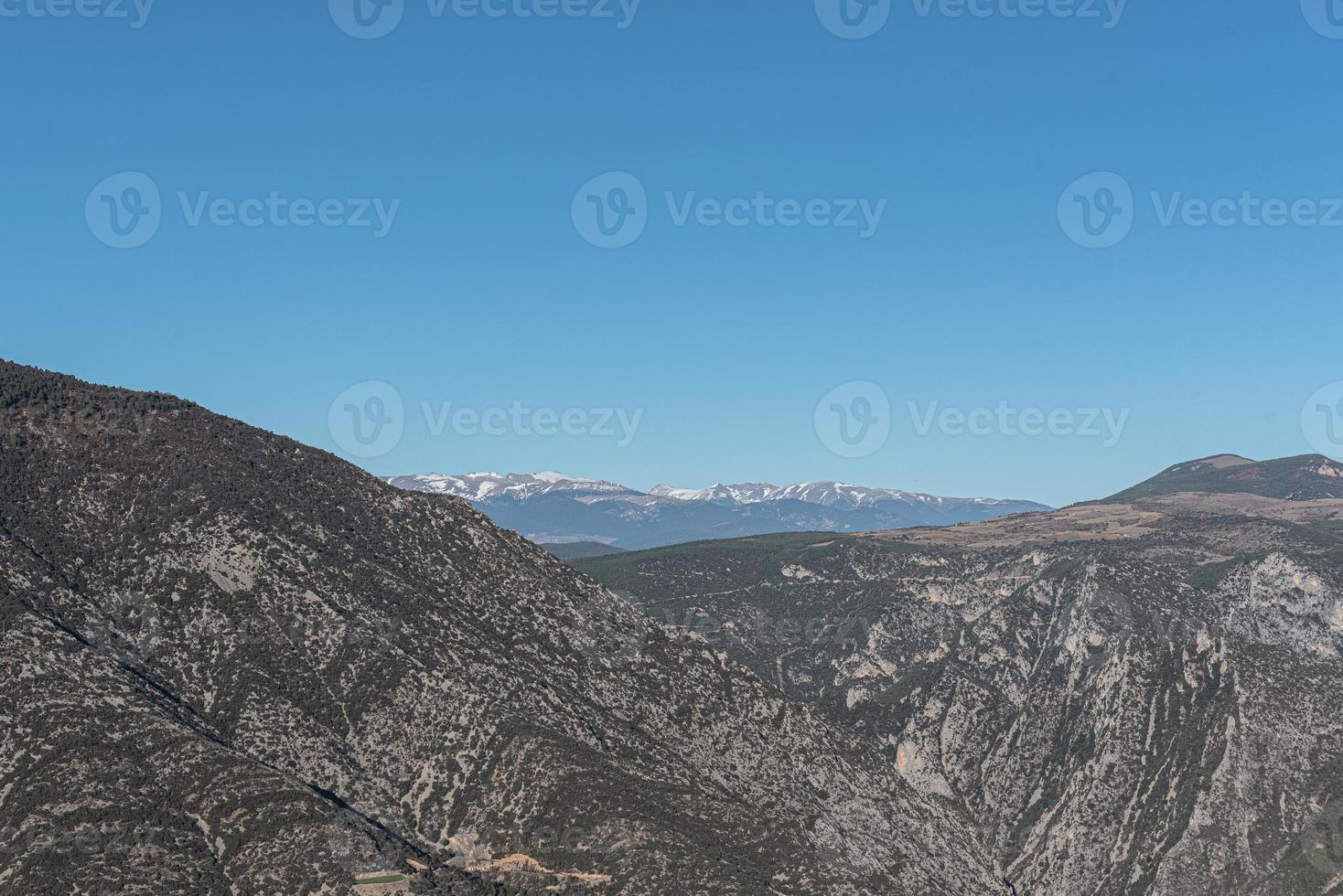 Landscapes of the mountains of the Catalan Pyrenees in Organya in Spain photo