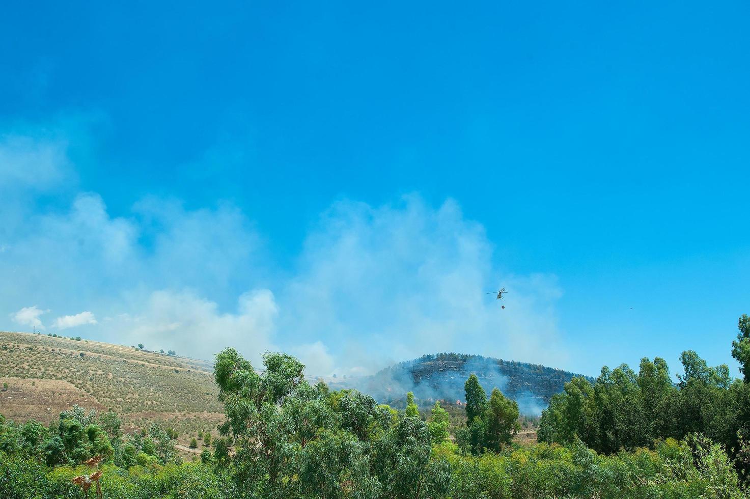 Attempt to fire fires in Sardinia Italy photo