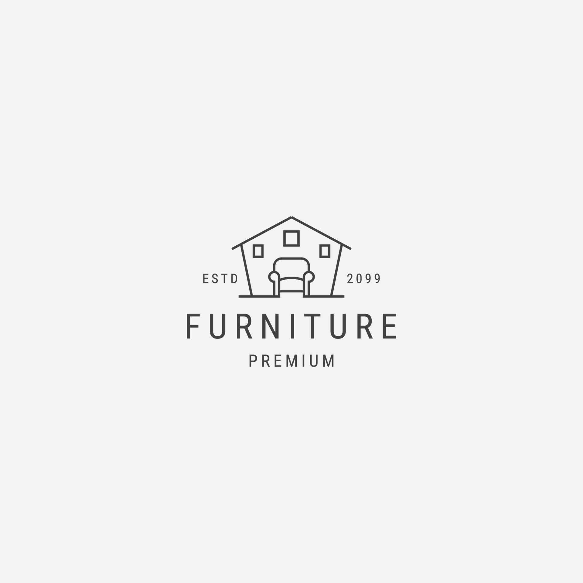 Furniture home line logo design template 6343767 Vector Art at Vecteezy