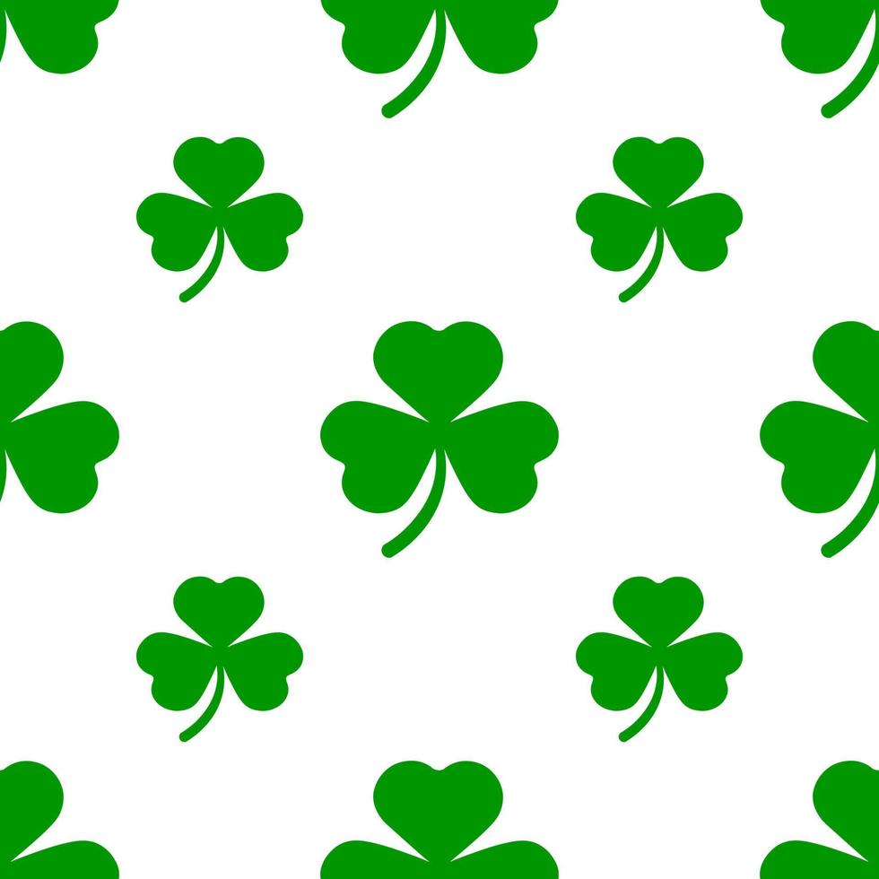 saint patrick day seamless pattern. texture with clover vector