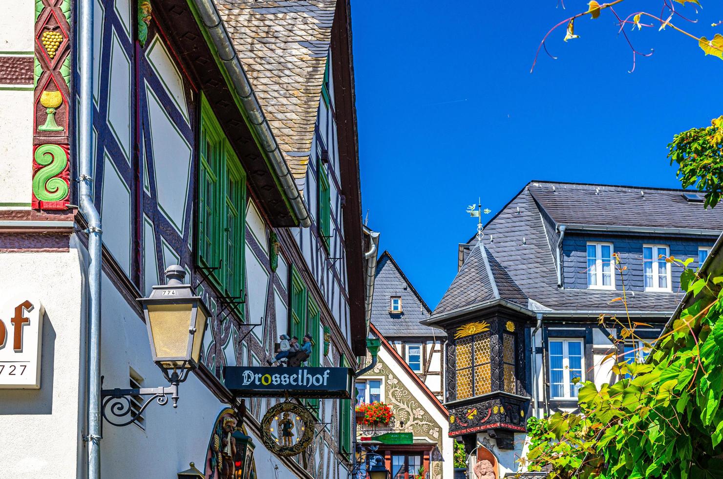 rudesheim am rhein, alemania, 24 de agosto de 2019 rudesheim histórica ciudad medieval foto