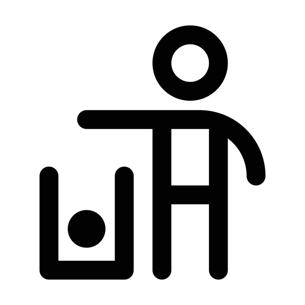 little stick man are throwing trash in trash cans no littering sign symbol vector