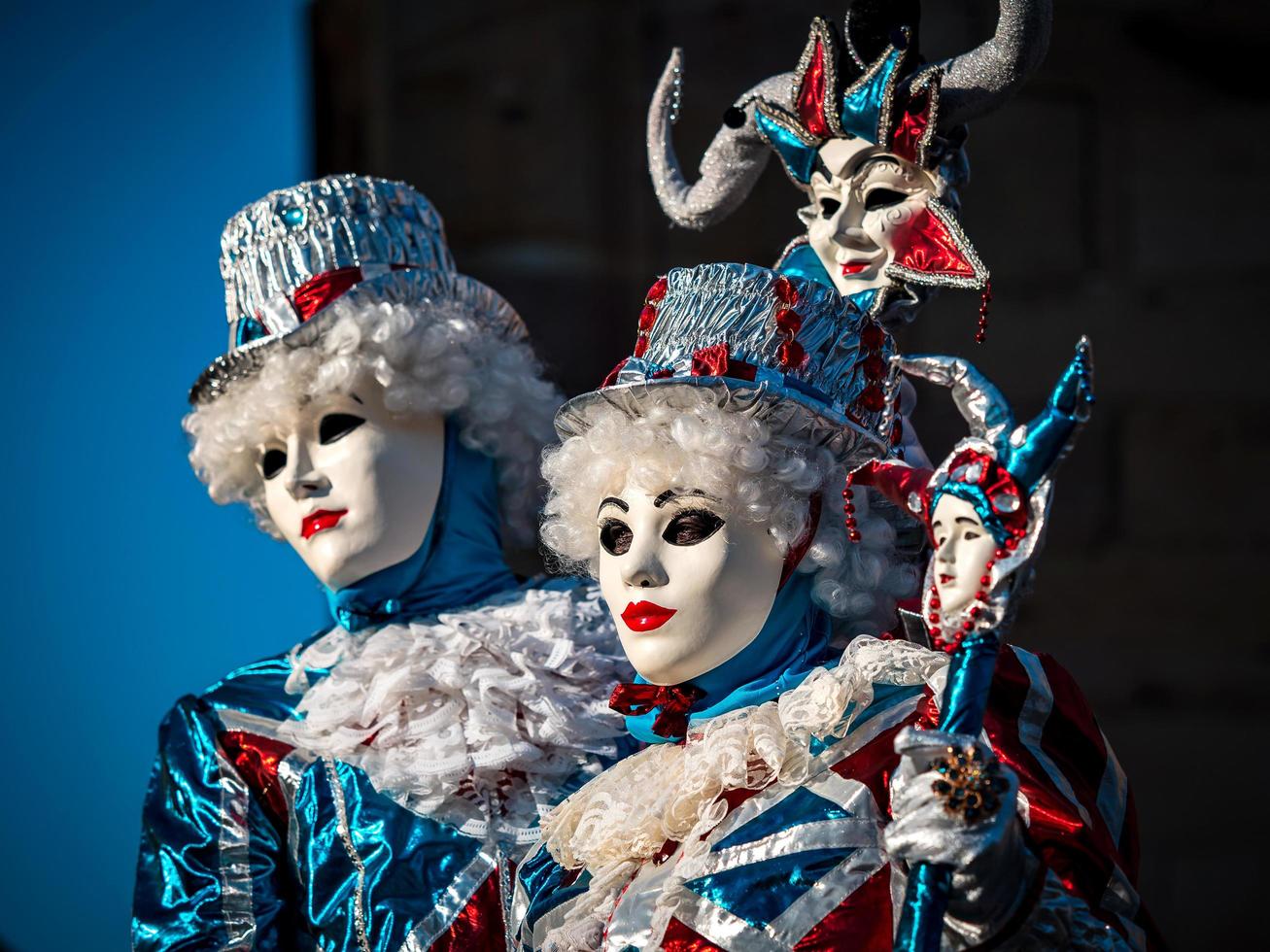 carnaval veneciano en rosheim, alsacia, francia. foto